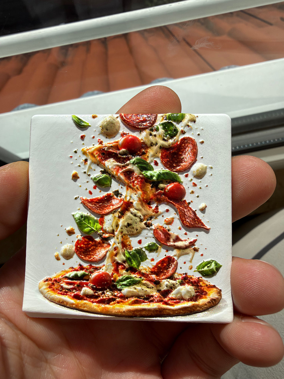 Originalfoto des Pizzaliebe Keramikmagneten