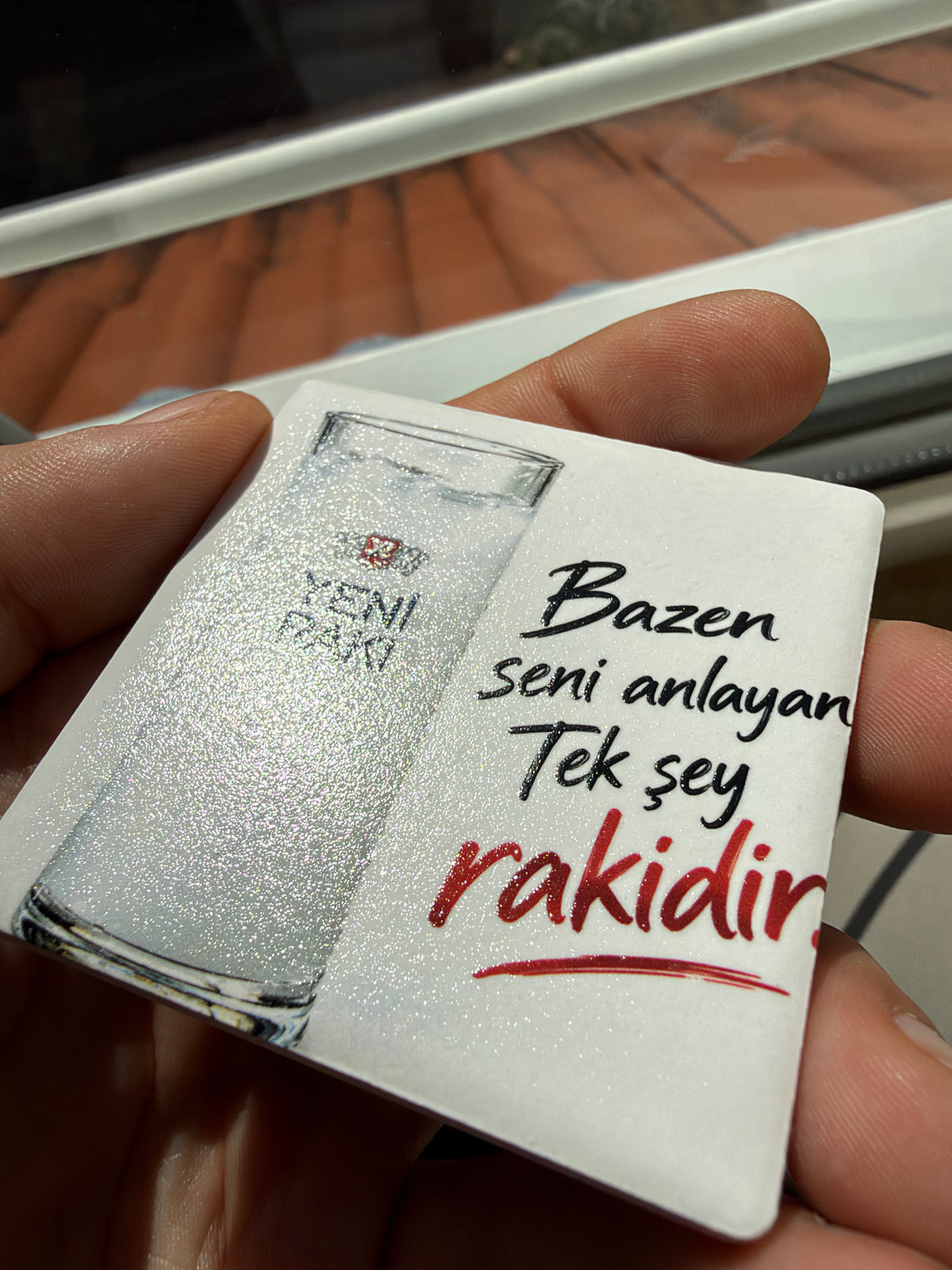 Glänzende Druckoberfläche des Rakı-Moment Magneten